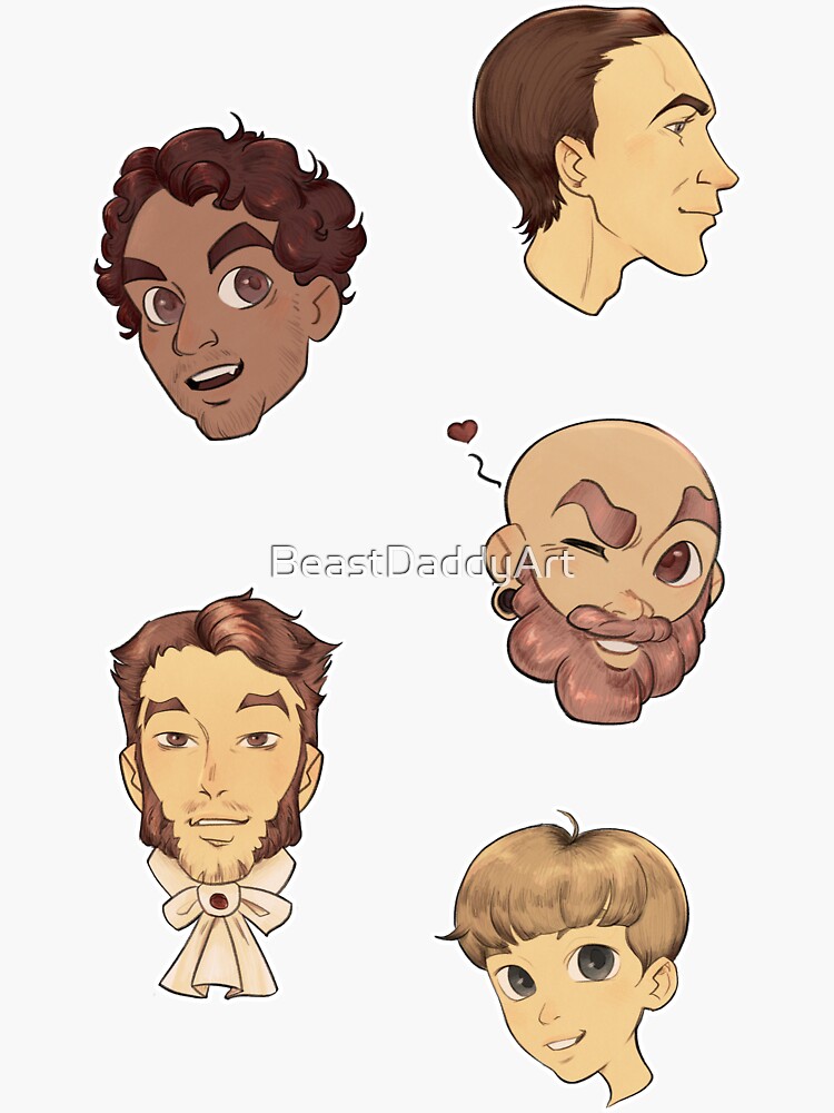 "Heads sticker set" Sticker by BeastDaddyArt Redbubble