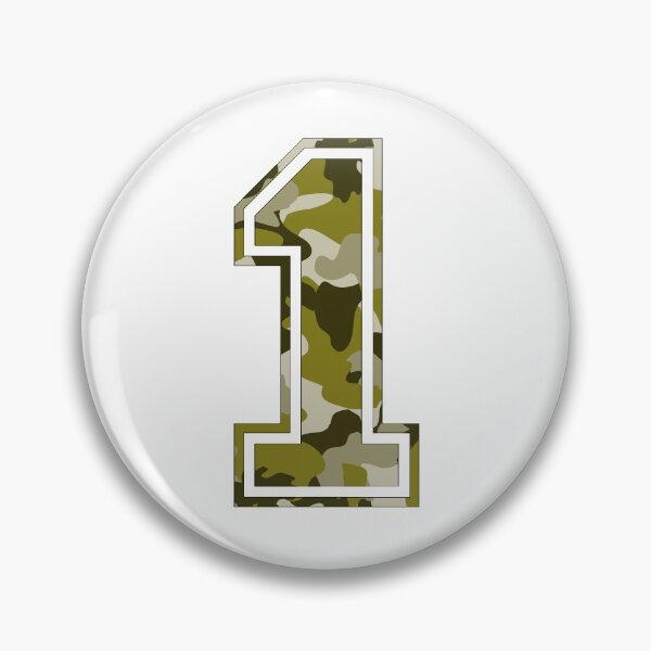 Item preview, Team Sports Uniform Number #1 - Camouflage designed and sold by RiplMedia.