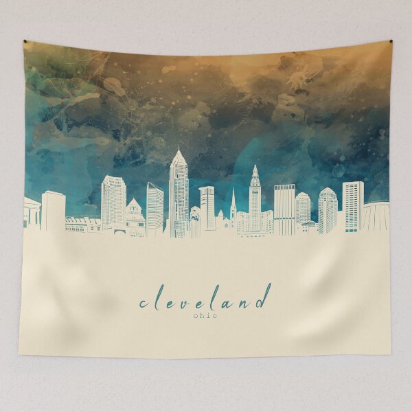 Item preview, cleveland skyline designed and sold by BekimART2.