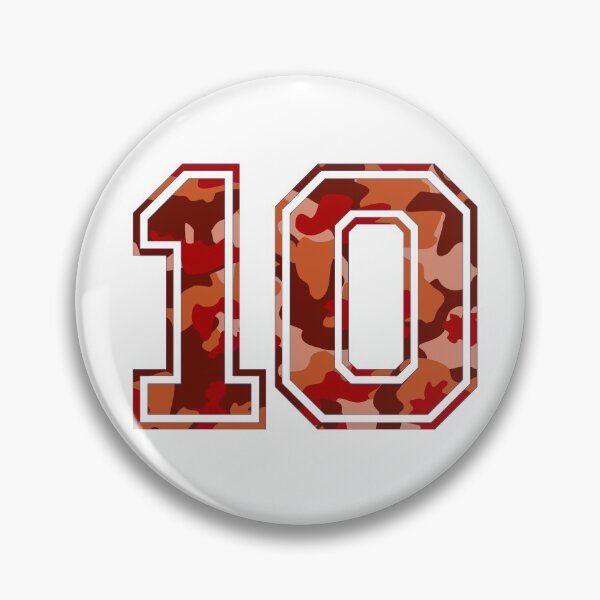 Item preview, Team Sports Uniform Number #10 - Orange Camouflage designed and sold by RiplMedia.