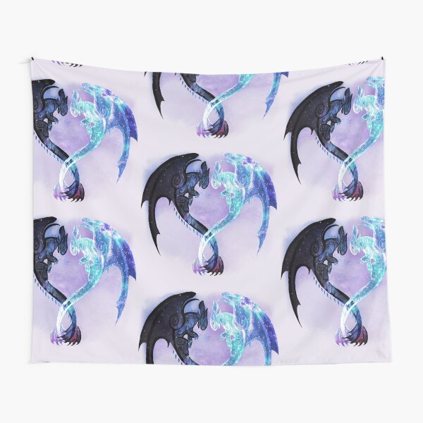 Dragon Heart Toothless and Light Fury Tapestry