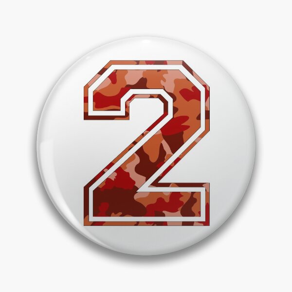 Item preview, Team Sports Uniform Number #2 - Orange Camouflage designed and sold by RiplMedia.
