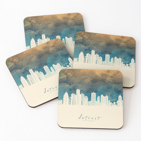 Item preview, detroit skyline designed and sold by BekimART2.