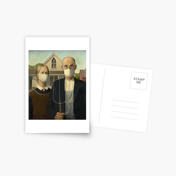 American Gothic Coronavirus Postcard
