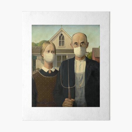 American Gothic Coronavirus Art Board Print