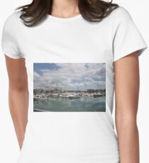 Quiet Marina Reflections Women's Fitted T-Shirt