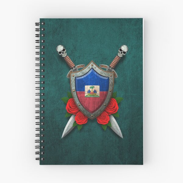 Item preview, Haitian Flag on a Worn Shield and Crossed Swords designed and sold by JeffBartels.