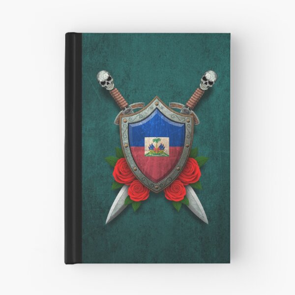 Item preview, Haitian Flag on a Worn Shield and Crossed Swords designed and sold by JeffBartels.