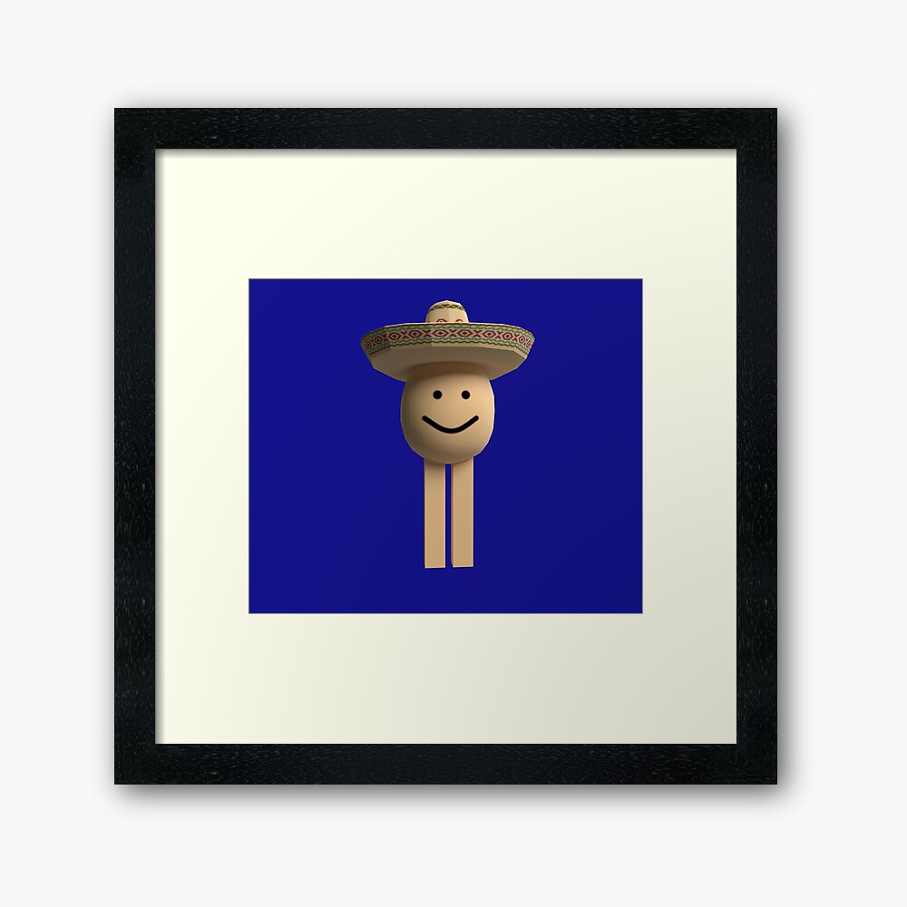 Roblox Egg With Legs Meme Framed Art Print By Smoothnoob Redbubble - blue glowing top hat roblox