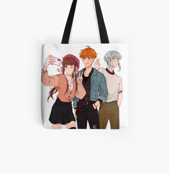 cesta de frutas trio Bolsa estampada de tela
