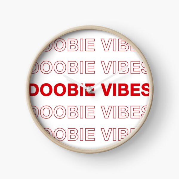 Doobie Vibes Plastic Bag Logo Clock