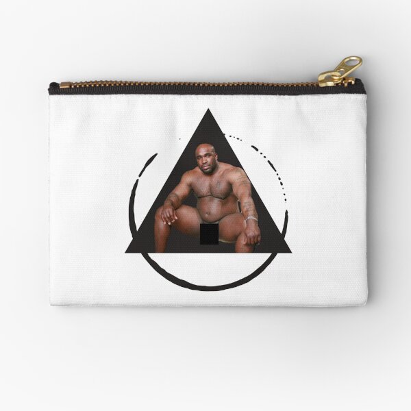 Black Dude Sitting On Bed With His Cock Out Zipper Pouch