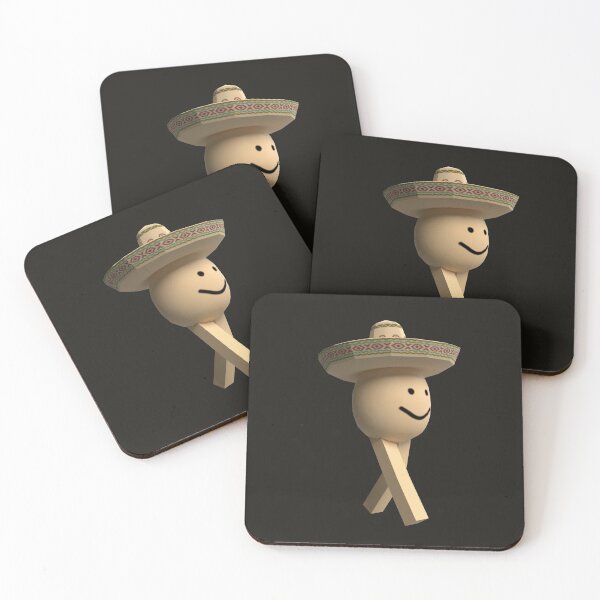 You Make Me Un Poco Loco Coasters Set Of 4 By Artsylab Redbubble - roblox coco loco meme