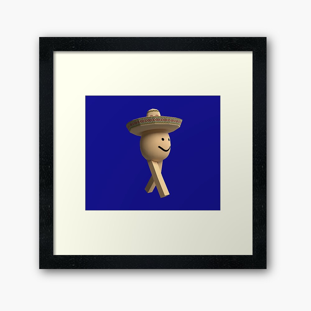 Roblox Poco Loco Egg With Legs Meme Framed Art Print By Smoothnoob Redbubble - roblox mushroom head