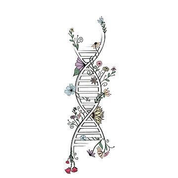 Artwork thumbnail, floral DNA with colour by ktclarke97