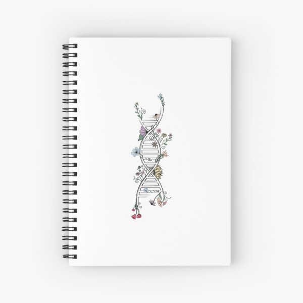 floral DNA with colour  Spiral Notebook