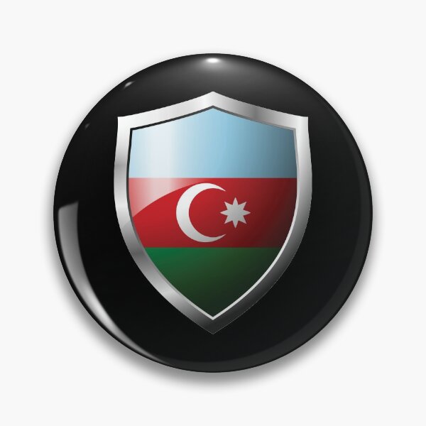 Item preview, Strong Azerbaijan Flag Shield Country designed and sold by HelloFromAja.