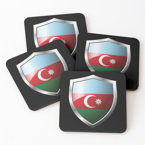 Item preview, Strong Azerbaijan Flag Shield Country designed and sold by HelloFromAja.
