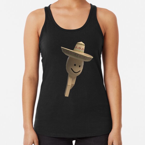 Roblox Hat Tank Tops Redbubble - roblox luffy hat roblox cheat on jailbreak