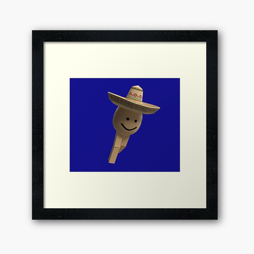Roblox Funny Poco Loco Egg With Legs Meme Framed Art Print By - black straw hat roblox