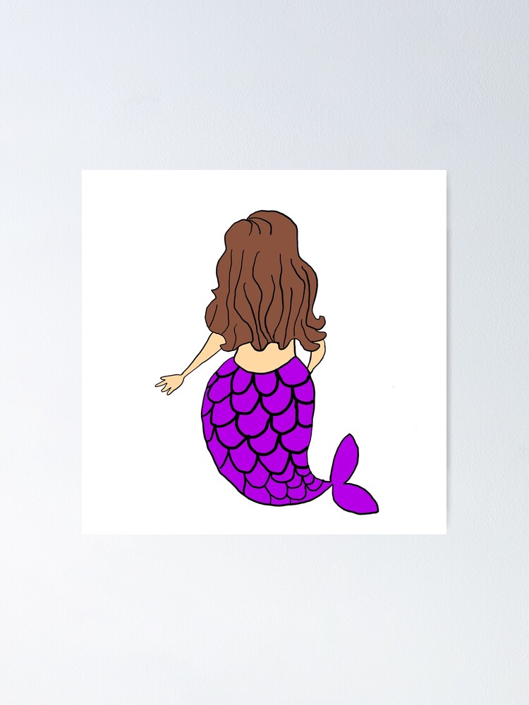 Póster «Sirenita Púrpura Morena» de lilymooncrochet | Redbubble