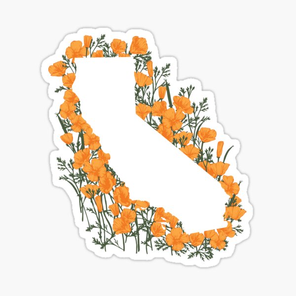 Item preview, California State Silhouette - Poppies designed and sold by rachelhirst.