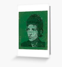 Typographic Icons - Bob Dylan Greeting Card