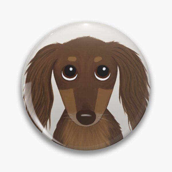 Item preview, Longhaired Chocolate Brown Dachshund Cartoon Dog designed and sold by Jenn Inashvili.