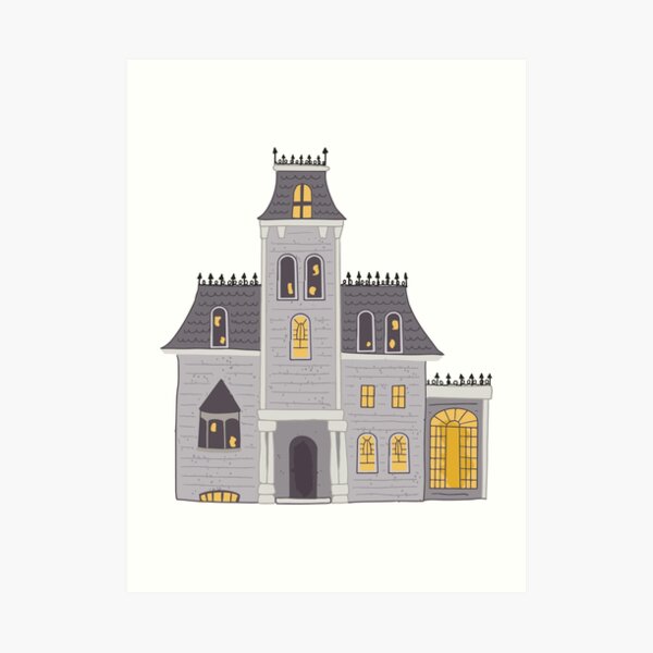 Download Addams Family House Art Print By Candaceneal Redbubble