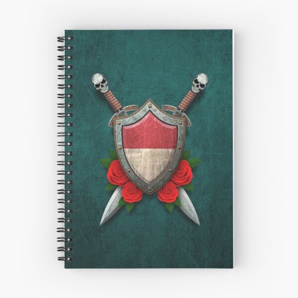 Item preview, Indonesian Flag on a Worn Shield and Crossed Swords designed and sold by JeffBartels.