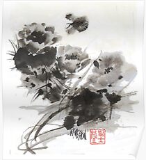 Desert Cactus Blooms by William Preston Poster