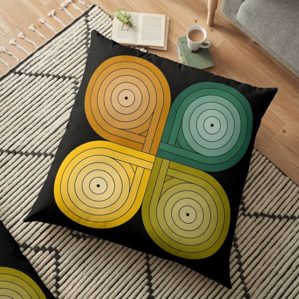 Infinite circuit Floor Pillow