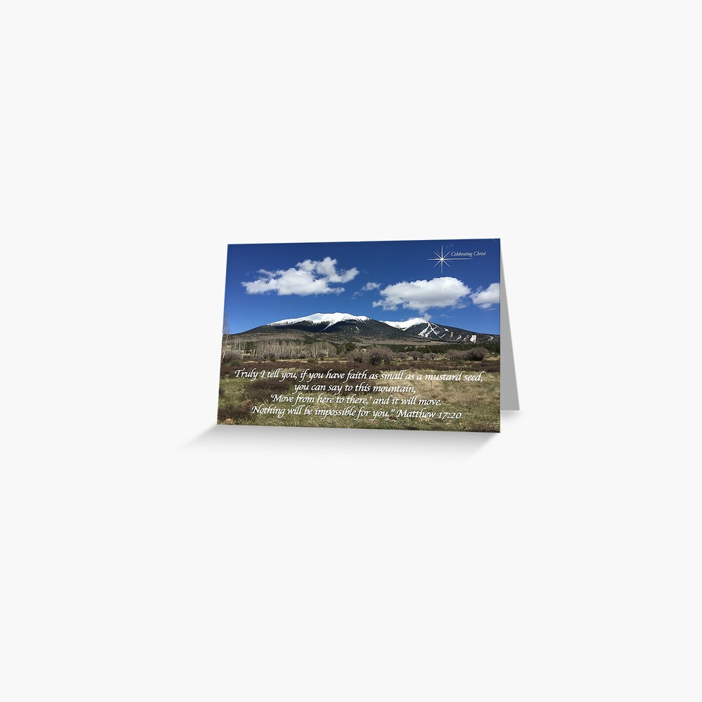 Moving Mountains Horizontal Greeting Cards with Verse - From ccnow.info Greeting Card