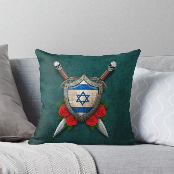 Item preview, Israeli Flag on a Worn Shield and Crossed Swords designed and sold by JeffBartels.