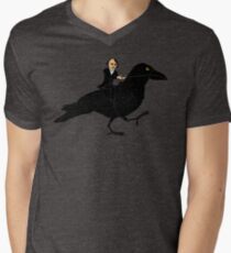 Poe und Rabe T-Shirt mit V-Ausschnitt für Männer
