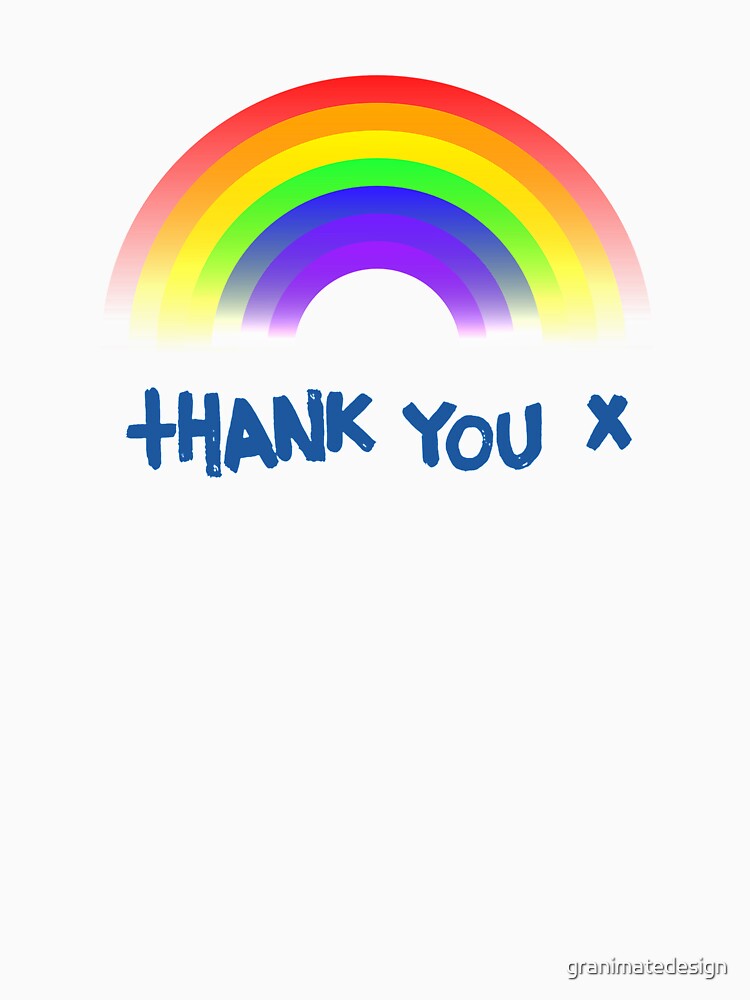 thank you nhs rainbow t shirt by granimatedesign redbubble