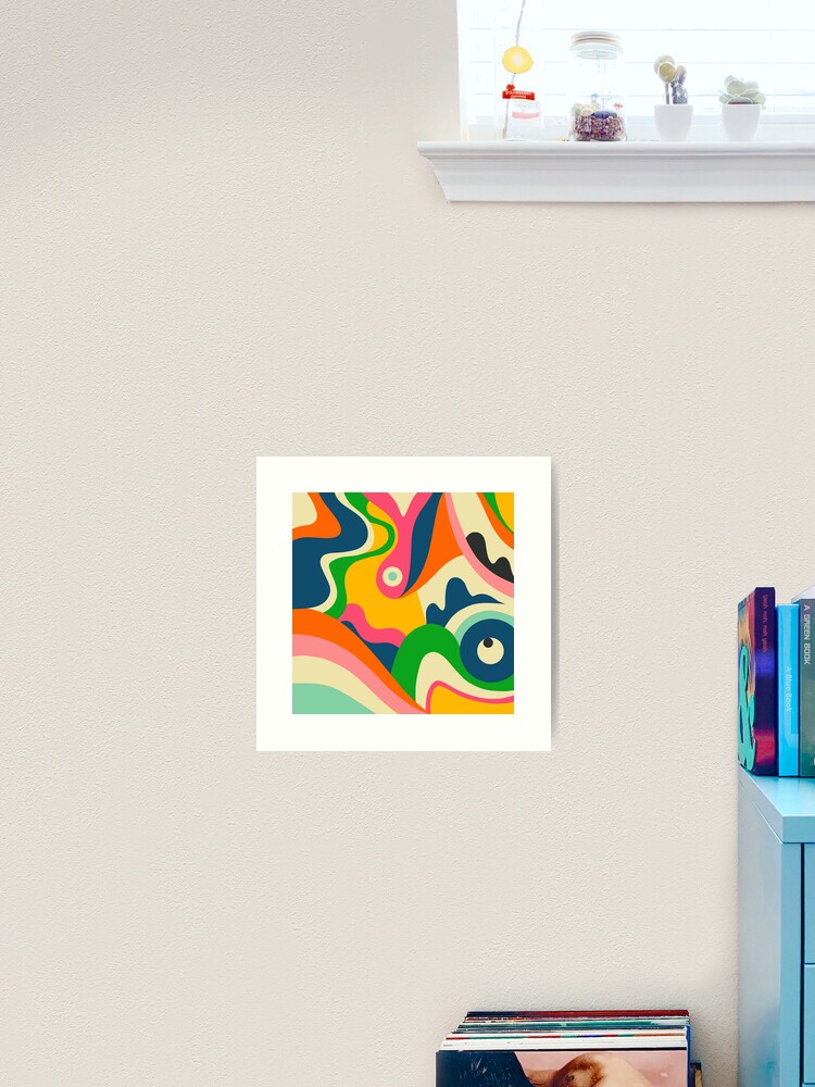 Colorful Mid Century Abstract  Art Print for Sale by trajeado14