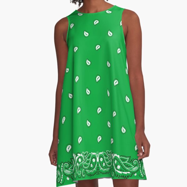 Green Bandanana A-Line Dress