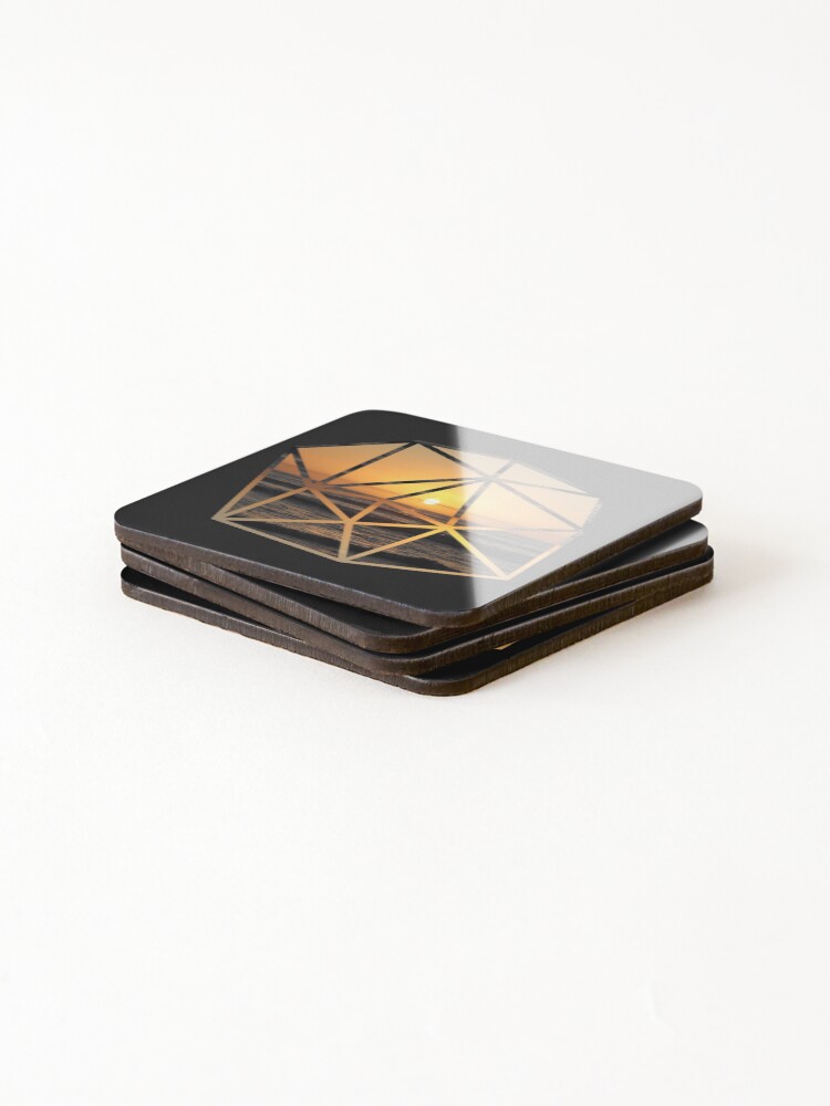 Thumbnail 4 of 5, Coasters (Set of 4), Abstract Triangular Sunset designed and sold by OrangeNebula.