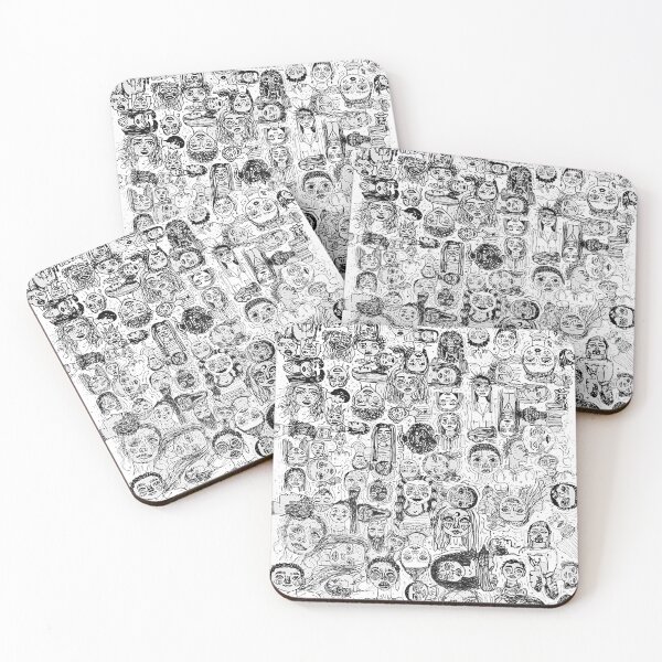 Item preview, line work people b&w print designed and sold by lillillil.