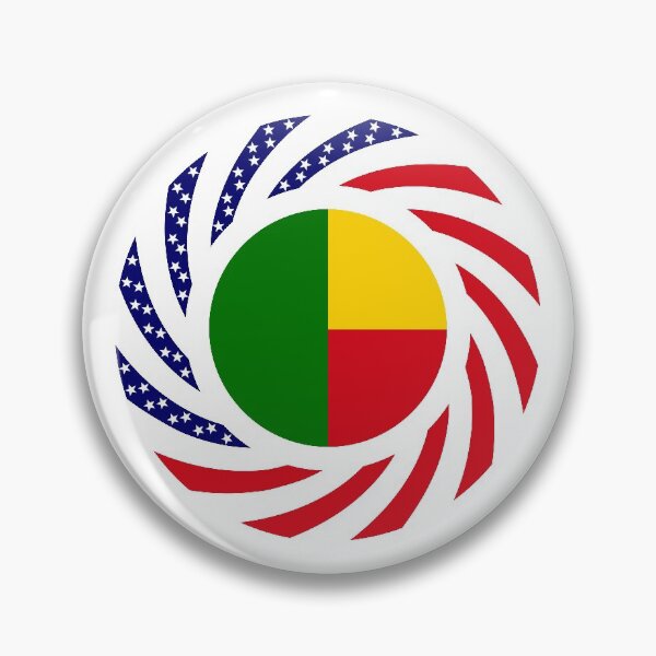 Item preview, Beninese American Multinational Patriot Flag Series designed and sold by Carbon-Fibre Media.