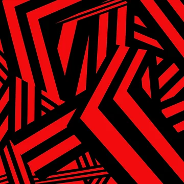 Artwork thumbnail, Patterned Pathways (Red) by lukeharding