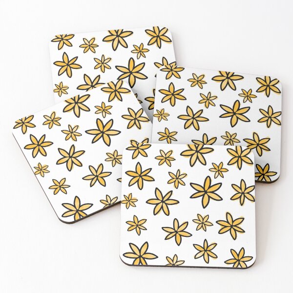 Item preview, Yellow watercolor Flowers outlined designed and sold by katiesauter.