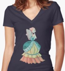 Steven Universe Victorian Pearl Women's Fitted V-Neck T-Shirt