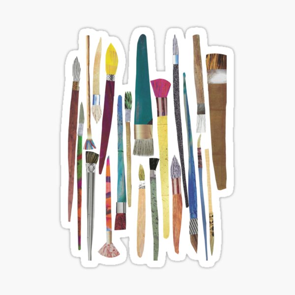 Item preview, Paintbrushes Collage designed and sold by jenbucheli.