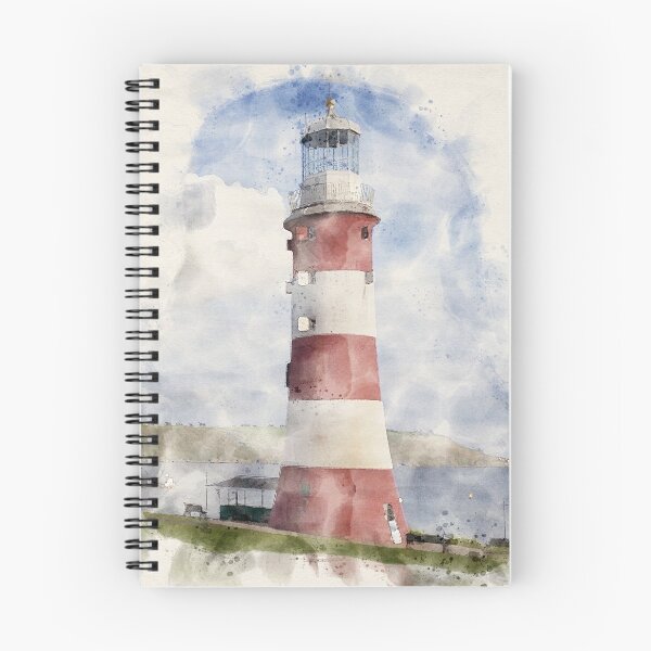 Artikelvorschau, Leuchtturm 2 | Aquarellillustration am Meer entworfen und verkauft von DragonflyDes.