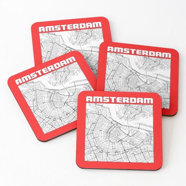 Item preview, Amsterdam Road Map Art designed and sold by ThisTravelLife.