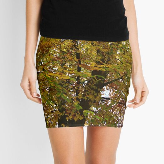 Autumn / Fall Tree Leaves Mini Skirt