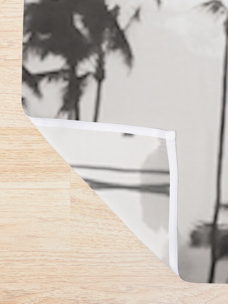 Alternate view of B&W Paia Palm trees Shower Curtain