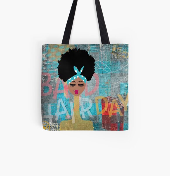 Bad Hair Day All Over Print Tote Bag